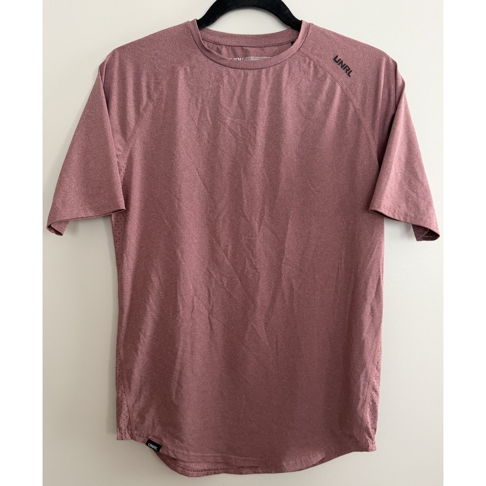 UNRL Heather Auburn Stride Short Sleeve Shirt Heather Red Men's Size XS